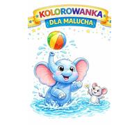 Kolorowanka dla malucha: Wesoły słonik z myszką