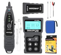 KOLSOL probador de cables con PoE Multifunción Wire Tracker Network Cable Tester NF-8209 con cable LAN LCD sin contacto para Cat5 Cat6 Tracker subterráneo de línea telefónica herramienta