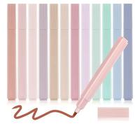 KOLZEMV 12PCS Subrayadores Colores Pastel, Rotuladores Fluorescentes Multicolor Para Llevar Un Diario, Resaltar y Estudiar