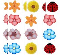 KOLZEMV 18 Pcs Trampa para Moscas de Ventana trampas cucarachas para Interiores, Atrapa Moscas de Girasol, Ventana Pegatina para Moscas, Plagas Insectos de Ventana Adhesiva para Uso en Interiores