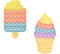 KOLZEMV 2 pcs pop it, fidget toy, Push and Pop Bubble Fidget Toy, Juguete Antiestres Educativo para aliviar el estrés, Necesidades Especiales silenciosas Aula para niños