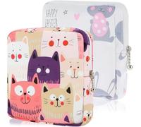 KOLZEMV 2 Piezas Neceser Compresas, Bolsa de Almacenamiento Reutilizable Con Cremallera, Portátil Para Menstruación Y Períodos de Niñas Y Mujeres