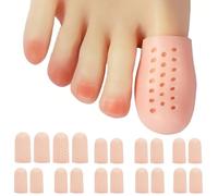 KOLZEMV 20Pcs Punteras de Gel, protector dedos pie, protector dedo gordo pie, Protectores de Dedos del Pie, Punteras de Silicona Para Hombres y Mujeres Callos Ampollas Callosidades