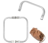 KOLZEMV 2pcs Cierres de Beso para Bolsa Boquillas Monederos Metalicas Marcos de Bolso Interior de Aluminio en Forma de U Marco Tubular para Fabricación Artesanía 160 * 85mm cierres para bolsos