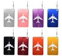 KOLZEMV Etiqueta de equipaje de 8 unidades con cuerda de acero inoxidable y tarjeta de PVC impermeable equipaje etiquetas, etiquetas maletas viaje, identificador de maletas, etiquetas para maletas