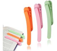 KOLZEMV Innovadores marcadores de silicona 3 unidades, punto de libro, permanecen en su lugar y siguen como lees, marcadores inteligentes para los amantes de la lectura（verde, naranja y rosa）