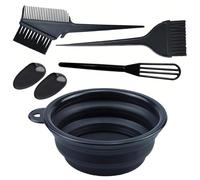 KOLZEMV Juego de pinceles para teñir el cabello, 5 unidades, truss hair professional, removedor tinte pelo, brocha tinte pelo, incluye cuenco de tinte para el cabello, cubierta para las orejas
