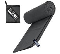 KOLZEMV Toalla Microfibra, Toalla Gimnasio compacta, Ultraligera y de Secado rápido, toalla gimnasio, Toalla Playa Grande de Natacion, Toallas microfibras para el Gym, Viaje y Piscina, gris