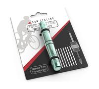 KOM Kit de reparación de neumáticos sin cámara para Bicicletas de 8 Colores. Corrige pinchazos de neumáticos para Bicicleta de montaña y Bicicleta de Carretera.