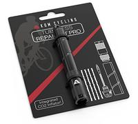 KOM Cycling Trt Kit de reparación de neumáticos sin cámara, Unisex, Negro (Pro con inflador de CO2)