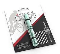 KOM Kit de reparación de neumáticos sin cámara para Bicicletas de 8 Colores. Corrige pinchazos de neumáticos para Bicicleta de montaña y Bicicleta de Carretera.