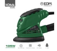 Koma tools 08707 lijadora tipo mouse 105 w, negro/verde