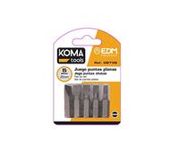 KOMA TOOLS 08739 Puntas Planas 1 4, 5 Unidades Plateado, 25 Mm