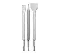 Koma Tools Cincel SDS Juego 3 Piezas Tipo Pala, Plano y Punta
