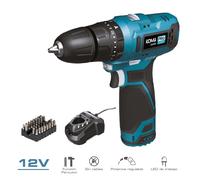 Koma tools - taladro percutor (12 v, batería de 2,0 ah, cargador, acc