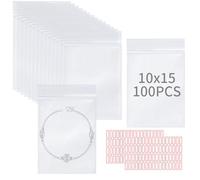 KOMABLEN 100 Piezas Bolsas Zip Resellables, 10x15cm Bolsas Plastico Pequeñas Transparente, Impermeable Bolsas Autocierre, Ziplock Bags Bolsas Cierre Zip Edredón, Almacenamiento, Manta