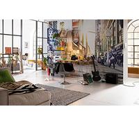 Komar 1 - XXL4 - 008 368 x 248 cm "Ciudad de Nueva York Manhattan Times Square" - Papel pintado, multicolor (4 unidades)