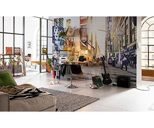 Komar 1 - XXL4 - 008 368 x 248 cm "Ciudad de Nueva York Manhattan Times Square" - Papel pintado, multicolor (4 unidades)
