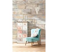 Komar 1 - xXL4 - 014 368 x 248 cm Shabby Chic diseño papel pintado - blanco/blanco (4 piezas)