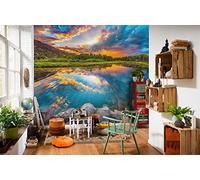 Komar 1 - XXL4 - 016 - 368 x 248 cm papel pintado de "Daybreak Scenic - (4 unidades), color azul