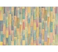 Komar 1 - XXL4 - 028 - 368 x 248 cm papel pintado de color pastel "Bazar - Mezcla de textura de madera (4 unidades)