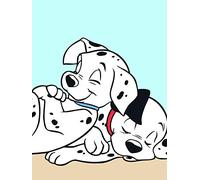 Komar 101 Dalmatiner Cuddle, carbón, 30 x 40 cm