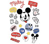 Komar 14066h Decorativas de Disney Its a Mickey Thing-Tamaño Piezas-Pegatinas de Pared para habitación Infantil, Fantasía, Größe: 50 x 70 cm - 21 Teile