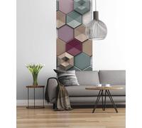 Komar 158-DV1 158-DV1-Papel Pintado fotográfico (100 x 280 cm), diseño de hexágonos, Fantasía