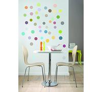 Komar 17056h Deco de Pegatina Dots adhesivo de pared, pared tamaño 50 x 70 cm (ancho x altura), 44 piezas, abzulösen despegar y wiederaufklebbar, fabricado en Alemania, multicolor