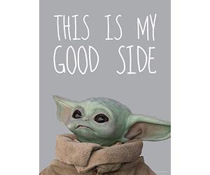 Komar 50 x 70 cm Star Wars Mandalorian The Child Chocolate Side | Baby Yoda, decoración, mural, póster, impresión artística, tamaño marco, WB-SW-003-50 x 70, multicolor