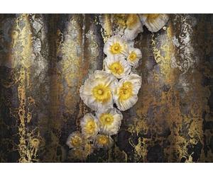 Komar 8 - 963 - 368 x 254 cm "SERAFINA," de flores - Mural - Amarillo (8 unidades)