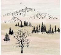 Komar Backcountry IAX6-0031 - Papel pintado fotográfico (fieltro, 300 x 280 cm, para habitación de los niños, diseño de montañas y bosque)