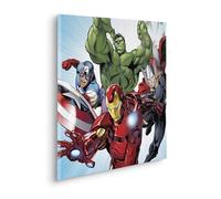Komar Cuadro con bastidor de Los Vengadores de Marvel - Tamaño: 60 x 60 cm - Decoración para habitación infantil