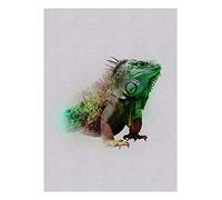 Komar Cuadro de Pared | Animals Paradise Iguana | Póster, Imagen, Sala de Estar, Dormitorio, decoración, impresión artística | sin Marco | P083C-30x40 | Tamaño: 30 x 40 cm (Ancho x Alto)