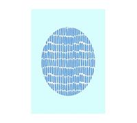 Komar Cuadro de Pared con diseño de Shelly, Color Azul, para salón, Dormitorio, decoración artística sin Marco, Disponible en 3 tamaños, Blanco, Azul, 30 x 40 cm