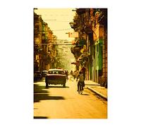 Komar Cuadro de pared | Cuba Streets | Póster, cuadro de salón, dormitorio, decoración, impresión artística | sin marco | P122A-50x70 | Tamaño: 50 x 70 cm (ancho x alto)
