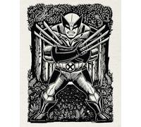Komar Cuadro de pared de Marvel Wolverine Lino-Cut - Tamaño 40 x 50 cm - Decoración para habitación infantil