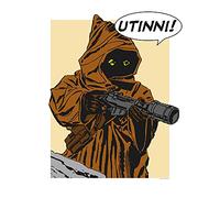 Komar - Cuadro de Pared de Star Wars Classic Comic Quote Java para habitación de niños, habitación Juvenil, decoración, impresión artística, sin Marco, Disponible en Tres tamaños, carbón, WB115-40x50