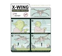 Komar Cuadro de pared de Star Wars X-Wing Instructions - Tamaño 30 x 40 cm - Decoración para habitación infantil