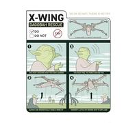 Komar Cuadro de pared de Star Wars X-Wing Instructions - Tamaño 50 x 70 cm - Decoración para habitación infantil