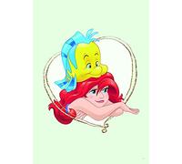 Komar Cuadro de pared Disney | Ariel & Fabius | Habitación de habitación de bebé, decoración, impresión artística | sin marco | WB080-50x70 | Tamaño: 50 x 70 cm (ancho x alto)