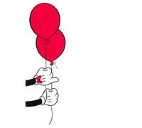 Komar Cuadro de pared Disney Globo de Mickey Mouse | Decoración de habitación infantil | Tamaño 50 x 70 cm (ancho x alto) | sin marco | WB032-50 x 70 cm