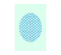 Komar Cuadro de Pared | Patrones Shelly Aqua | Póster Imagen Sala de Estar Dormitorio Decoración Impresión Arte | Sin Marco | P037F-50x70 | Tamaño: 50 x 70 cm (Ancho x Alto)