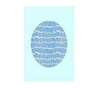 Komar Cuadro de Pared | Patrones Shelly Azul | Póster de la Sala de Estar Dormitorio decoración impresión artística | sin Marco | P037E-50 x 70 | Tamaño: 50 x 70 cm (Ancho x Alto)