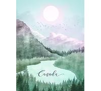 Komar Cuadro de pared vintage de viaje canadá - Tamaño: 30 x 40 cm - Póster, impresión artística, decoración, sala de estar, dormitorio