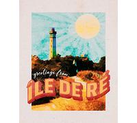 Komar Cuadro de pared vintage Travel Île de Ré - Tamaño: 40 x 50 cm - Póster, impresión artística, decoración de salón o dormitorio