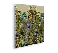 Komar Cuadro en bastidor de madera auténtica - Calor tropical - Tamaño 60 x 60 cm - Cuadro de pared - Impresión artística para decoración de pared, diseño de salón, dormitorio
