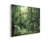 Komar Cuadro en bastidor de madera auténtica Jungleflair - Tamaño 90 x 60 cm - Cuadro en lienzo con diseño de paisaje