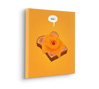 Komar Cuadro en bastidor de madera auténtica - Toast Hawaii - Tamaño 40 x 40 cm - Cuadro de pared - Impresión artística para decoración de pared, diseño de sala de estar, dormitorio