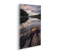Komar Cuadro en lienzo en marco de madera auténtica - Suecia Structures - Tamaño 40 x 60 cm - Cuadro en lienzo con diseño de paisaje